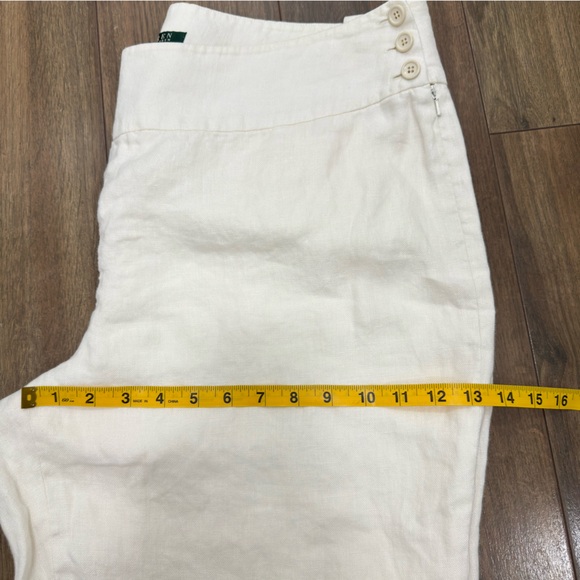 Ralph Lauren 💯 %Linen wide straight leg Pants size 18 with inseam 25. Vacation - Picture 9 of 14